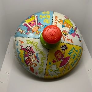1960’s CHEIN Spinning Top Nursery Rhymes Children's Tin Toy